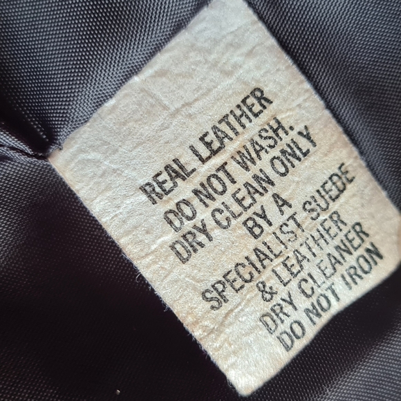 VINTAGE 80s Sujari 14 Real Leather Tan Black Patterned Jacket - Picture 13 of 13